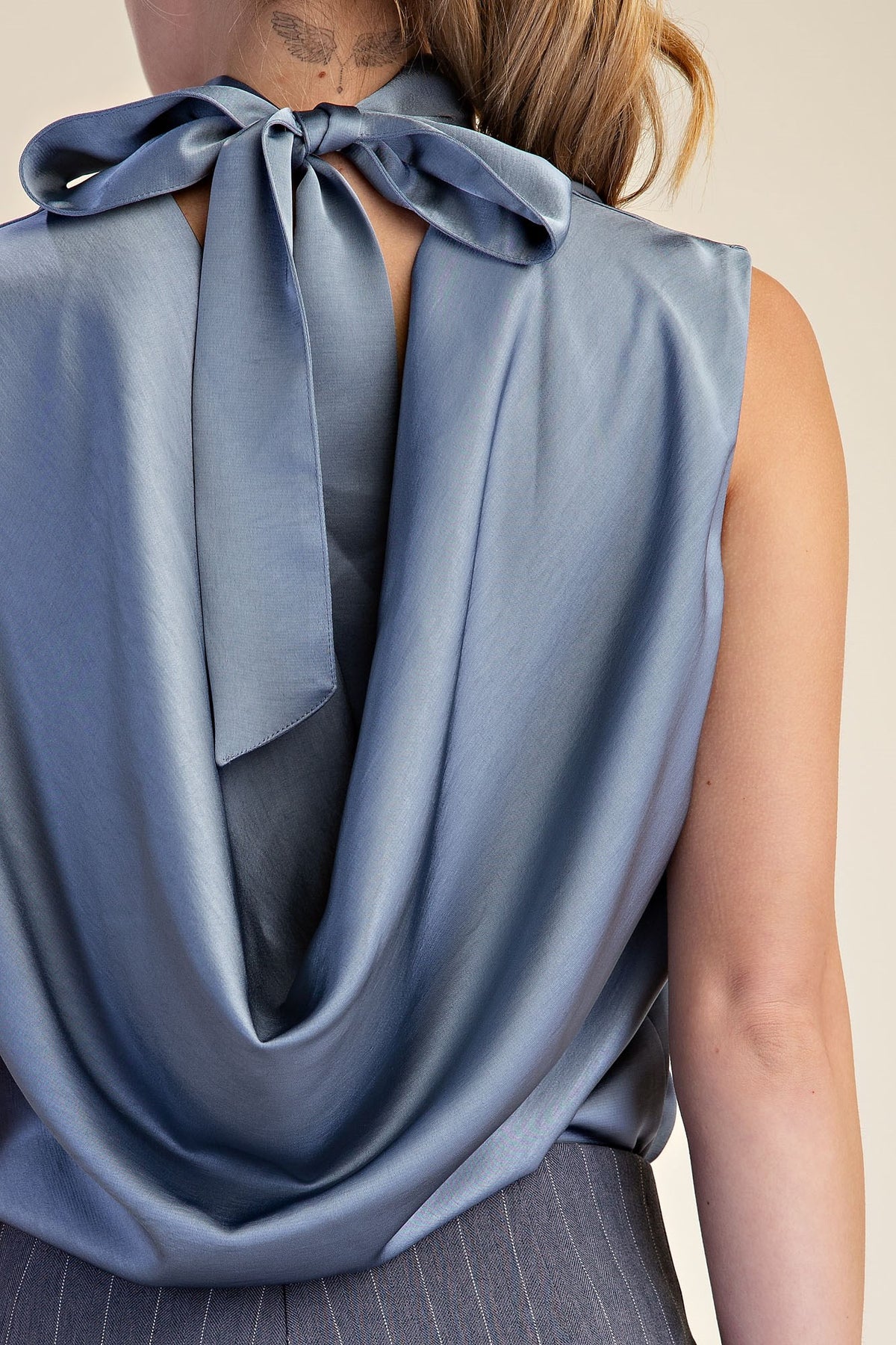 Carrie Slate Mock Neck Top