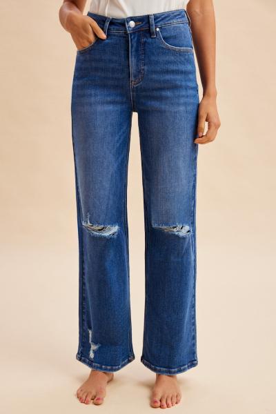 Zaylee Straight Distressed Jeans