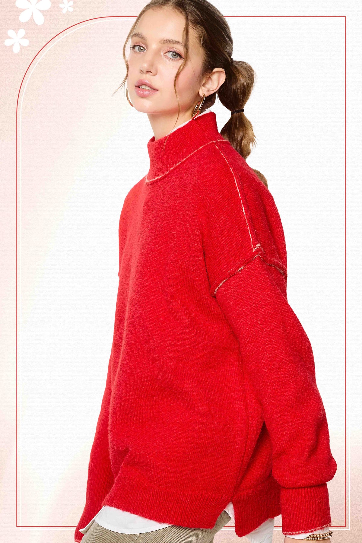 The Attic Boutique Candy Cane Sweater  - The Attic Boutique