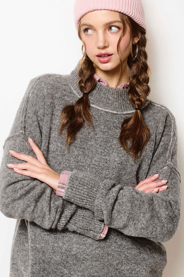 The Attic Boutique Black Sesame Sweater  - The Attic Boutique