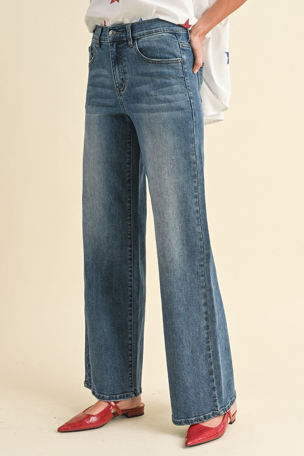 Anniewear Hazel Wide Leg Jeans  - The Attic Boutique