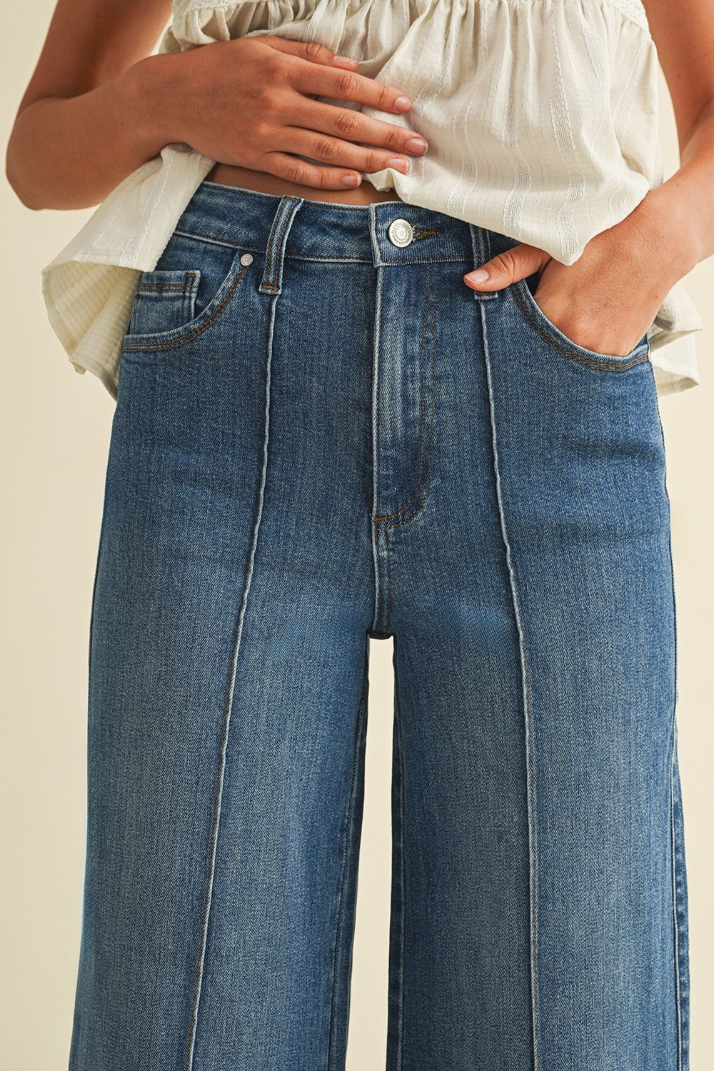 Anniewear High-Rise Wide Leg Jean  - The Attic Boutique