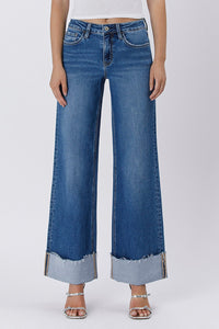 The Attic Boutique Raya Cuffed Wide Jeans  - The Attic Boutique