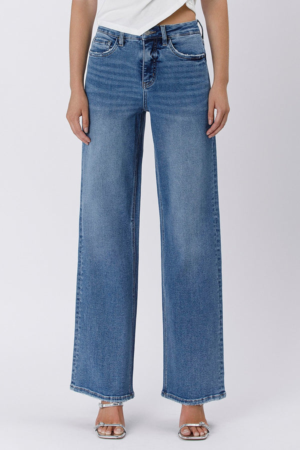 LOVERVET BY VERVET Ava Baggy Wide Jeans  - The Attic Boutique