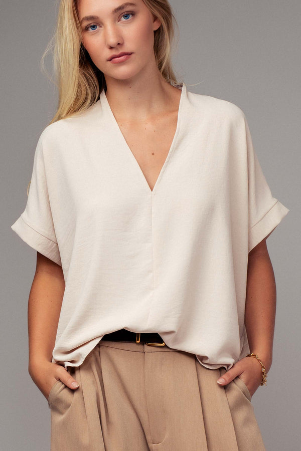 The Attic Boutique Beige Casual Top  - The Attic Boutique