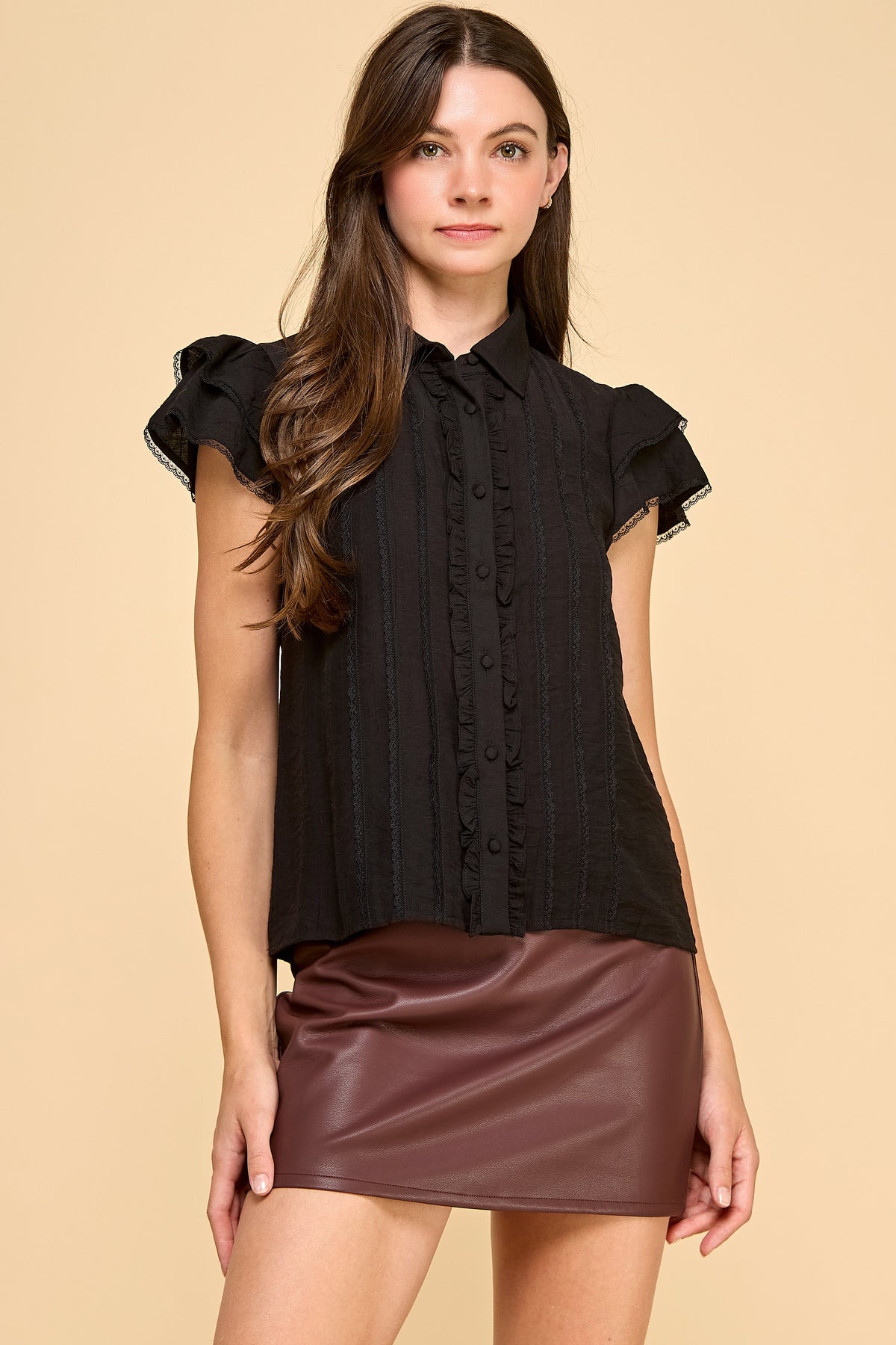 TCEC Ember Black Top  - The Attic Boutique