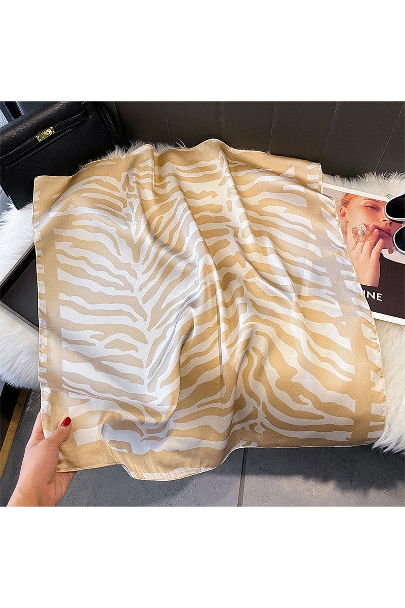 Lydia Beige Zebra Scarf