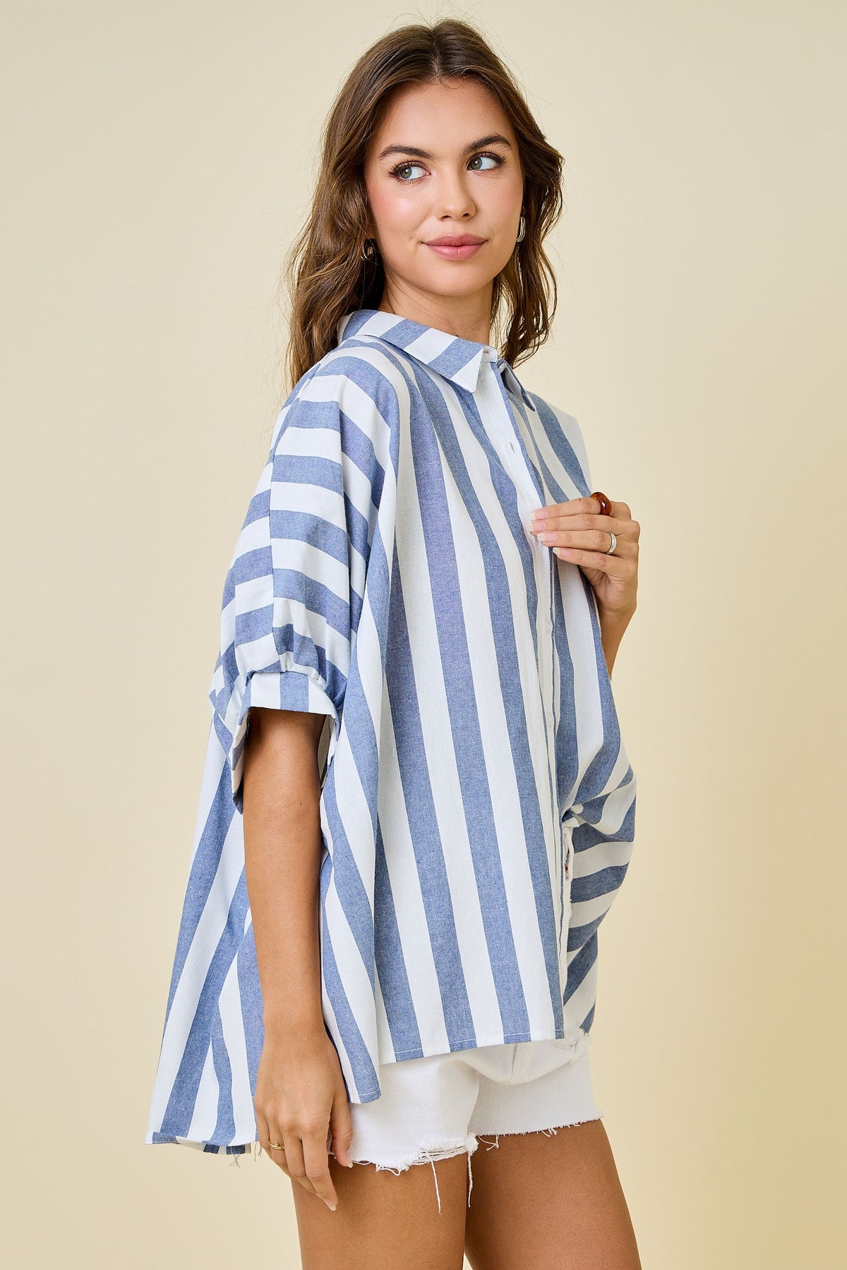 The Attic Boutique Blaise Navy Stripe Top  - The Attic Boutique
