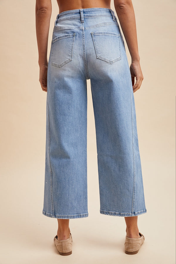Denim Blue Wide Leg Pants