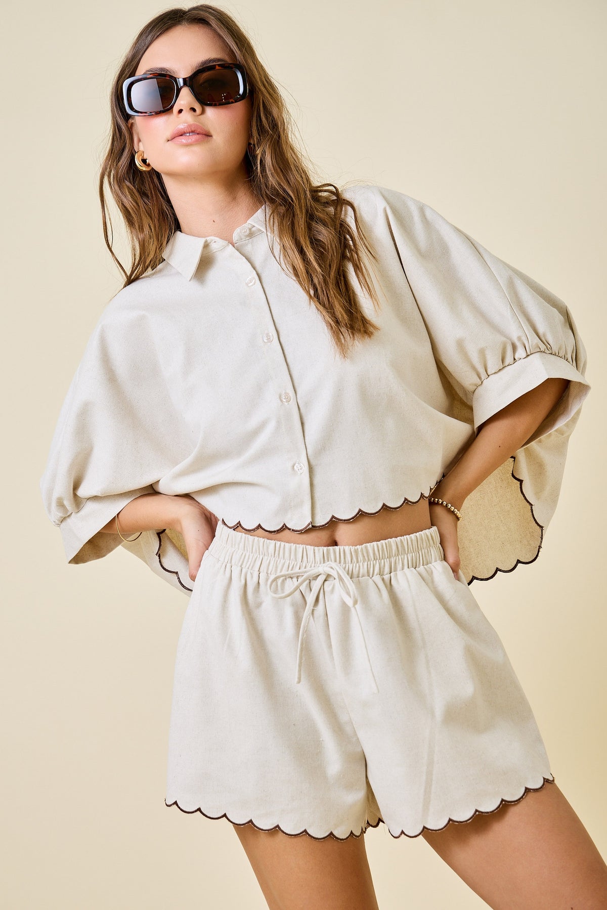 The Attic Boutique Cali Scallop Set  - The Attic Boutique