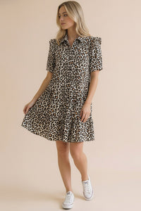 The Attic Boutique Tammy Leopard Dress  - The Attic Boutique