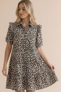 The Attic Boutique Tammy Leopard Dress  - The Attic Boutique