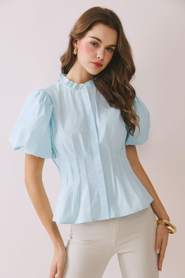 TCEC The Blue Bodice Top  - The Attic Boutique