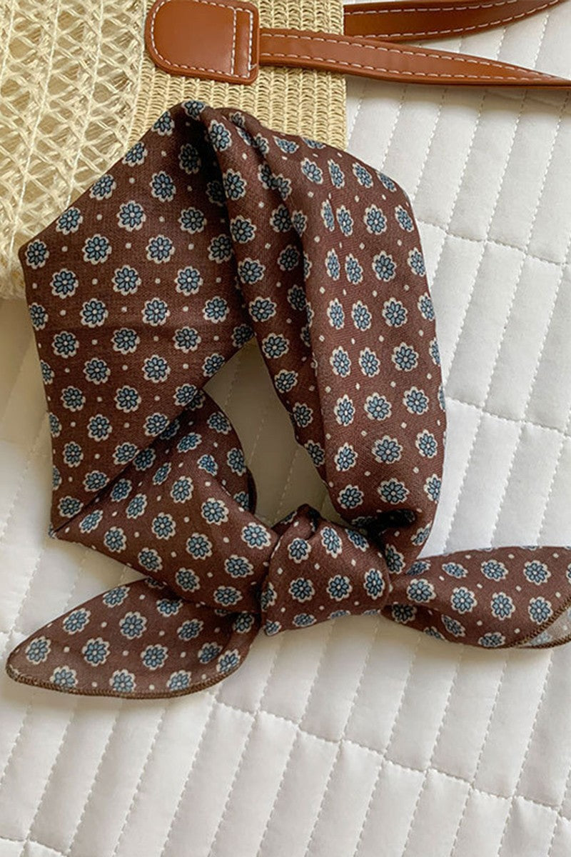 Presley Brown Floral Dot Scarf