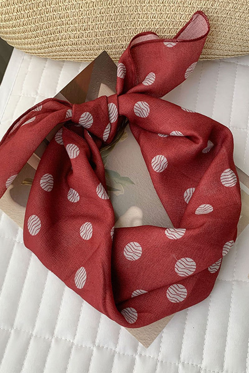 Heather Burgundy Dot Scarf