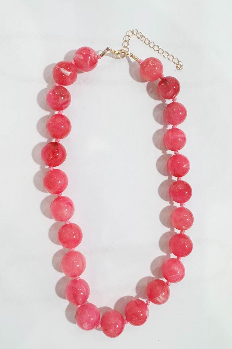 Bella Fuchsia Beaded Necklace