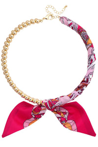 Cassie Ball Bead Scarf Necklace