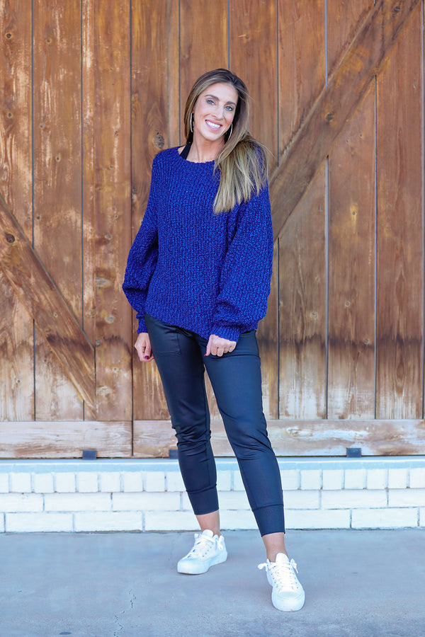 Dear John Fantine Blue Sweater  - The Attic Boutique