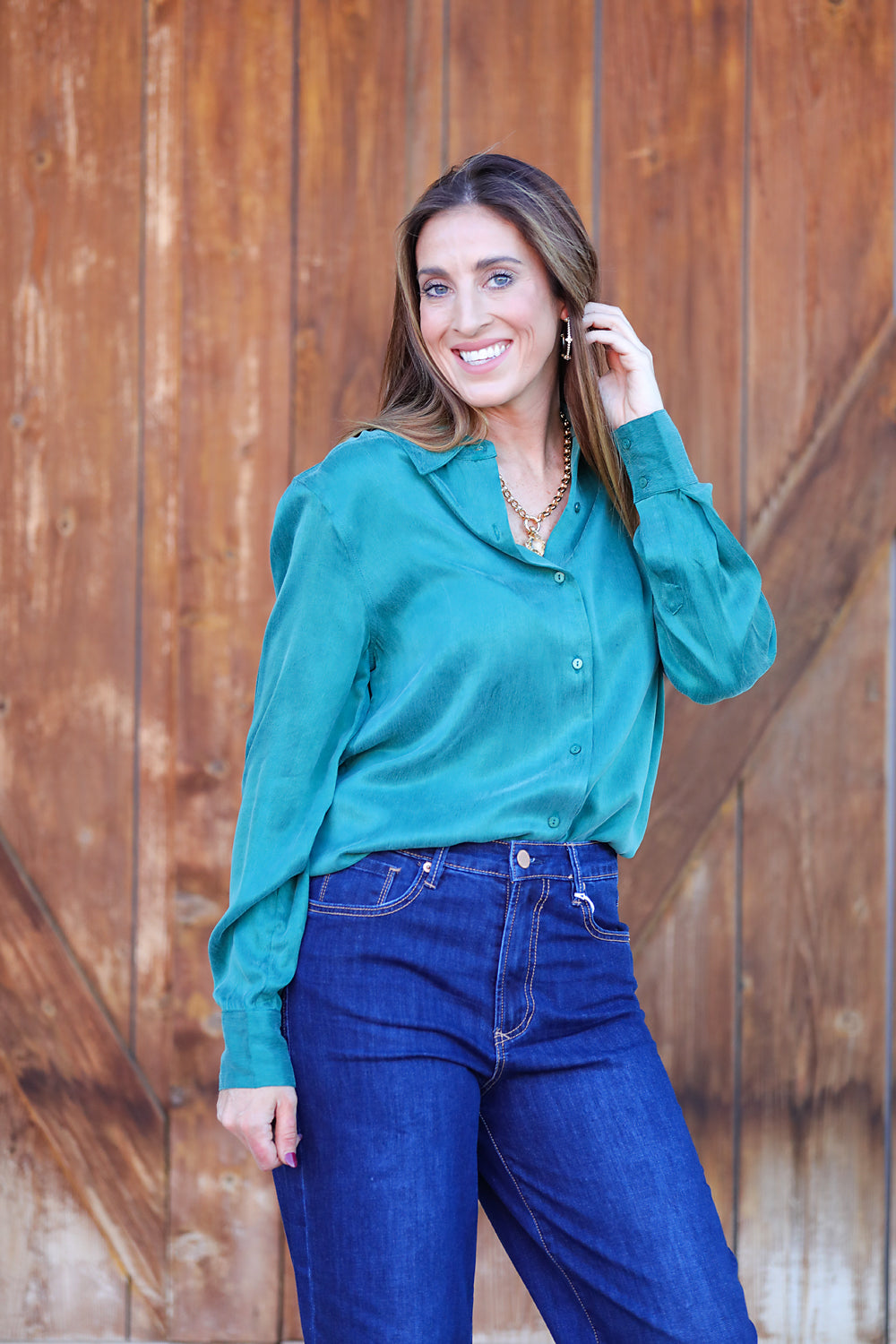 Dear John Birdie Emerald Top  - The Attic Boutique