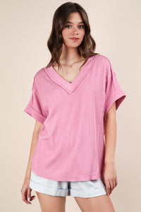 The Attic Boutique Pink Ribbed Knit Top  - The Attic Boutique