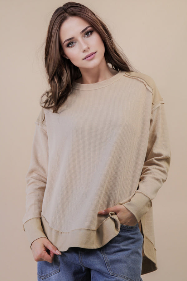 The Attic Boutique Mocha Knit Top  - The Attic Boutique