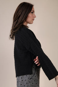 Very J Emma Black Sweater  - The Attic Boutique