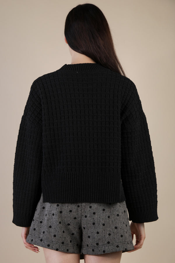 Very J Emma Black Sweater  - The Attic Boutique
