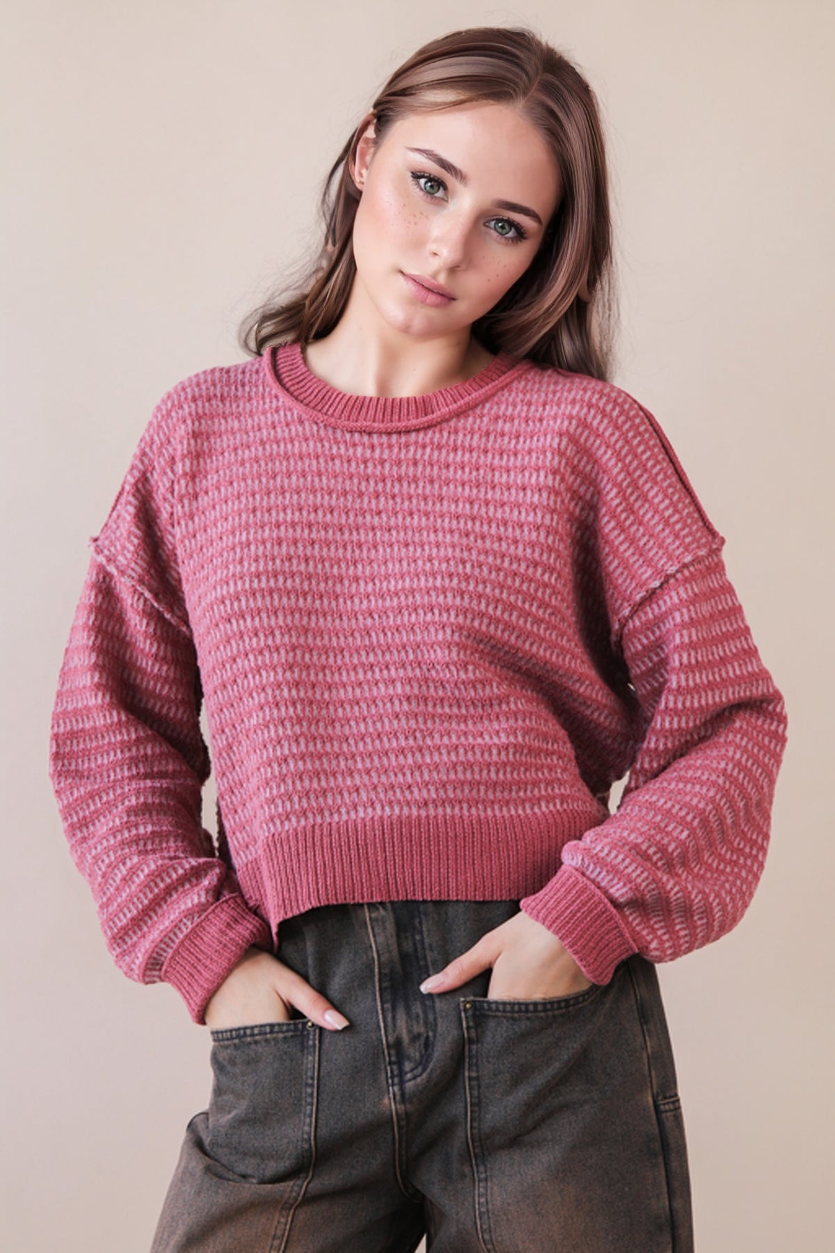 The Attic Boutique Clara Mauve Sweater  - The Attic Boutique