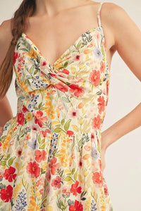 Multi Lovely Floral Midi Dress
