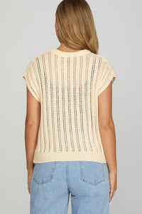 Nora Cream Sweater Top
