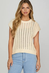 Nora Cream Sweater Top