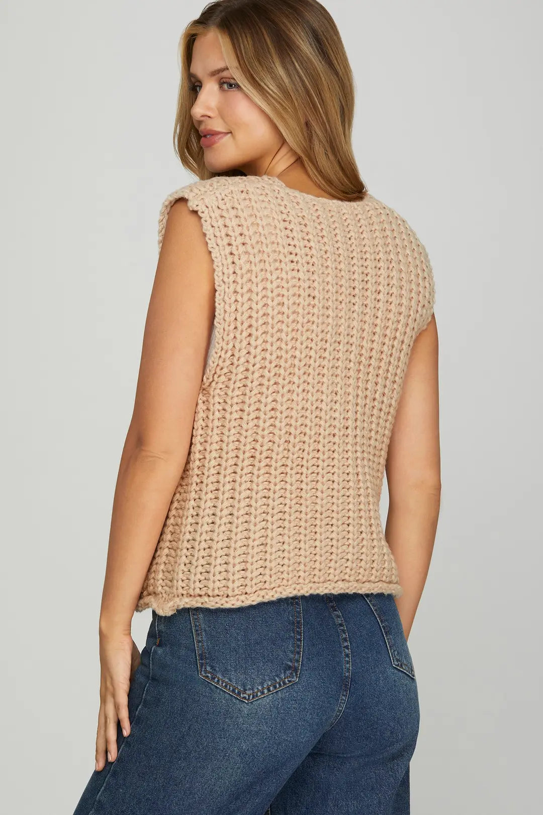 Arabella Taupe Sweater Vest