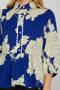 Lilly Scalloped Trim Button Down