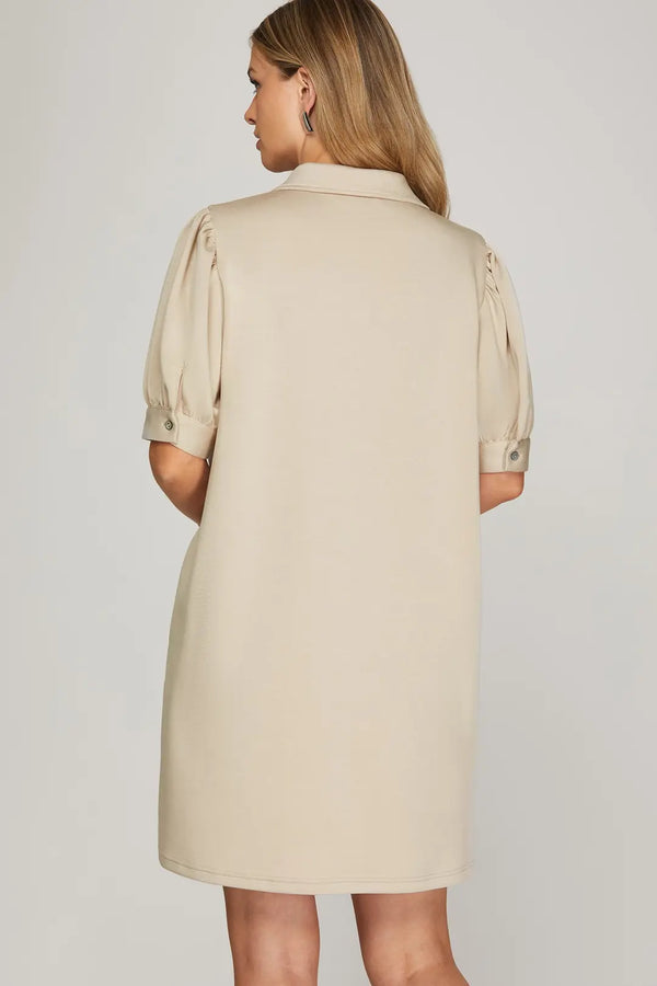 Tiffany Taupe Mini Dress