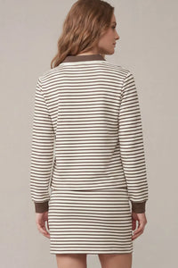 Isla Long Sleeve Knit Striped Top & Mini Skirt Set
