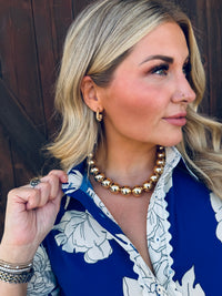 Lilly Scalloped Trim Button Down
