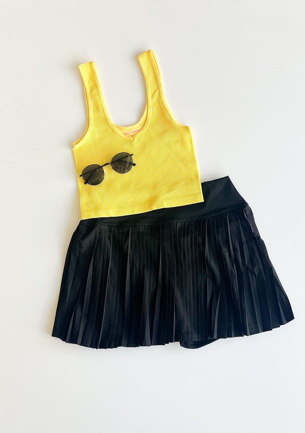Suzette Collection Black Pickle Ball Skirt  - The Attic Boutique