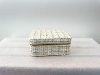 Beauty Stash Cream Tweed Jewelry Box  - The Attic Boutique