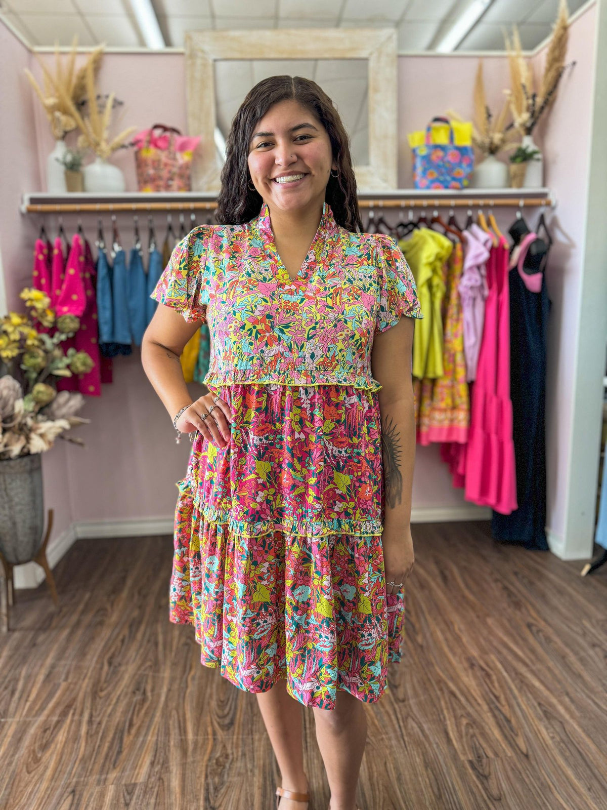 Ivy Jane / Uncle Frank Bursting Tiers of Color Dress  - The Attic Boutique