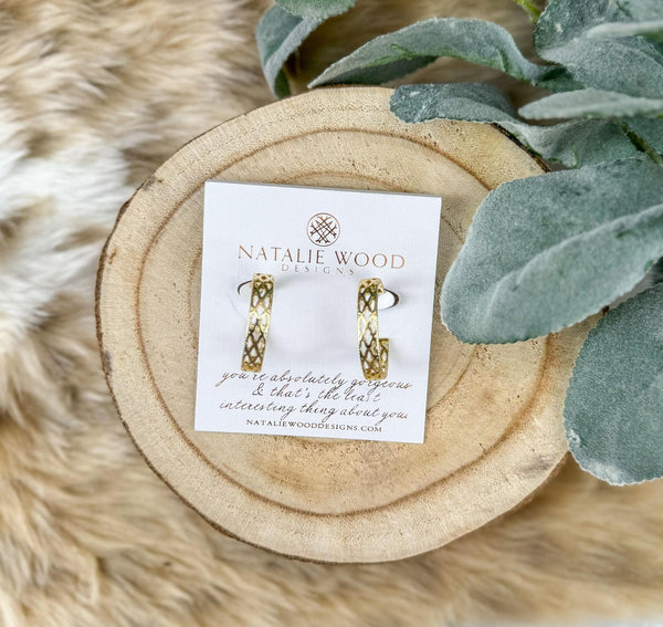 Natalie Wood Design Graceful Hoop Earrings in Gold  - The Attic Boutique