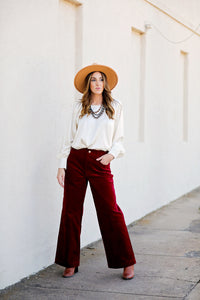 Dear John Burgundy Audrey Pants Pants - The Attic Boutique