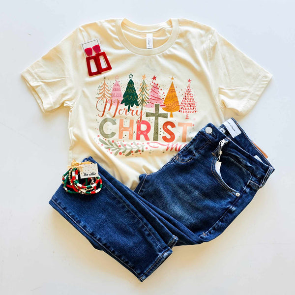 The Attic Boutique Merry Christmas Tee Graphic Tee - The Attic Boutique