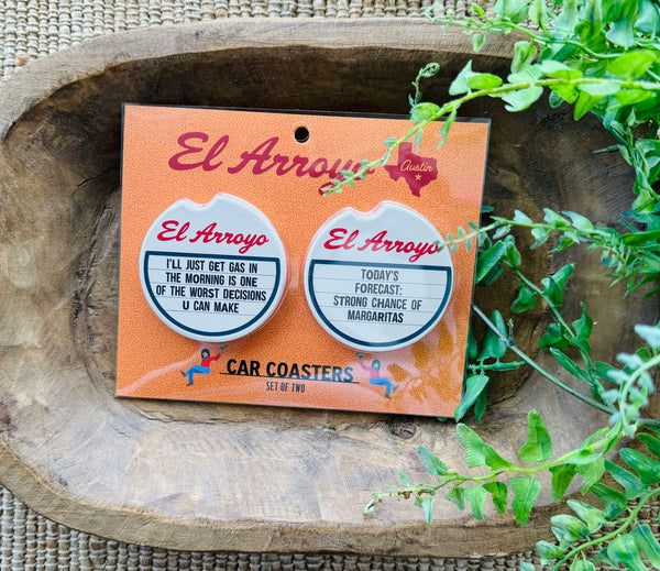 EL ARROYO Car Coaster Set - Today's Forecast CAR COASTERS - The Attic Boutique