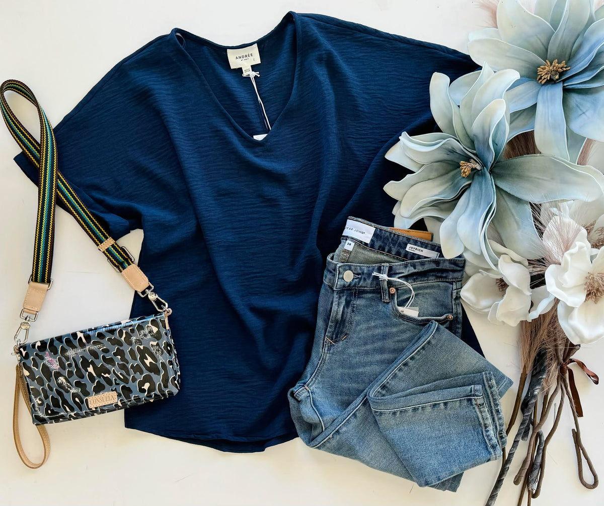 Prickley Pear TX Ebony Floral Tee  - The Attic Boutique
