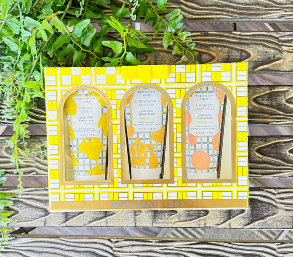 Beekman 1802 3-Piece Hand Cream Sampler: Honey & Orange Blossom/HO  - The Attic Boutique