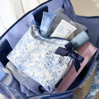 The Attic Boutique Something Navy Bow Crinkle Makeup Bag Bags - The Attic Boutique
