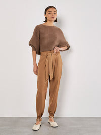 Apricot Paperbag Twill Pant Pants - The Attic Boutique