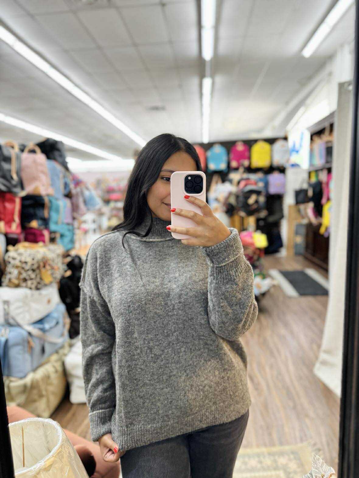 The Attic Boutique Black Sesame Sweater  - The Attic Boutique