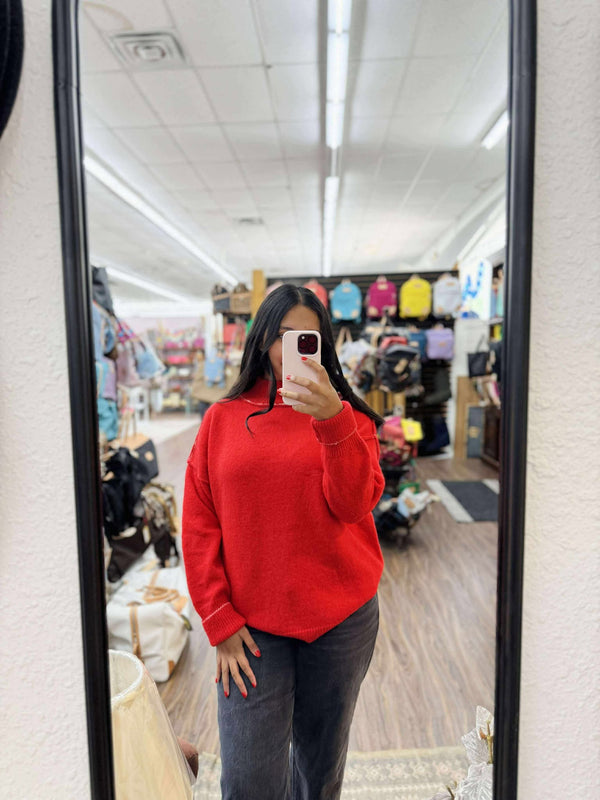 The Attic Boutique Candy Cane Sweater  - The Attic Boutique