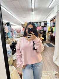 ee:some Rosewood Knit Top  - The Attic Boutique
